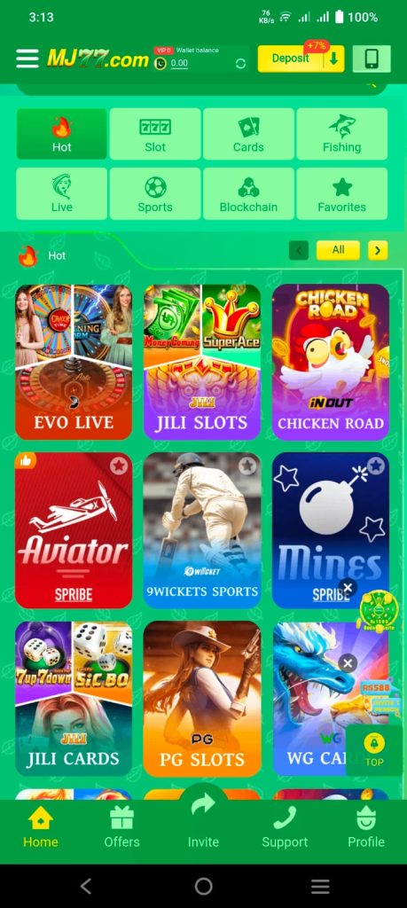 MJ77, gaming and online earning app