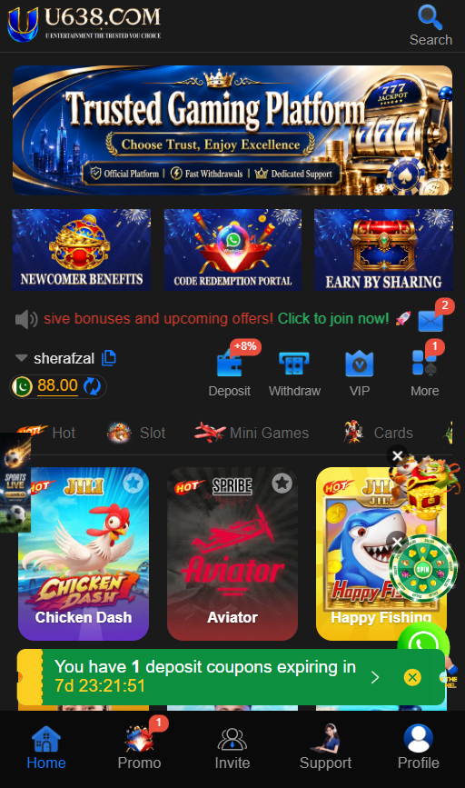 U638 App - Play games and earn real rewards in Pakistan 3 U638 game apk1