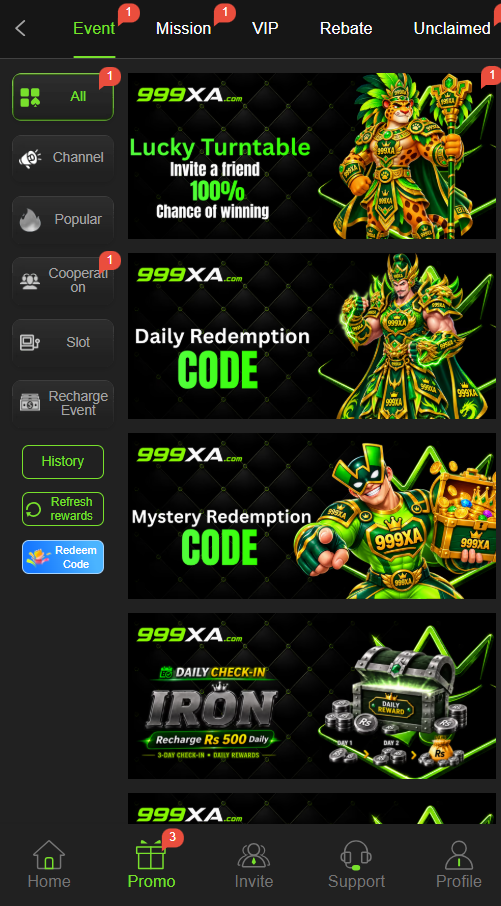 999XA.com Latest Game APK free download ( Real Earning ) 4 999XA Promotions