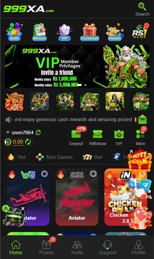 999XA.com Latest Game APK free download ( Real Earning ) 2 999xa Main Screen