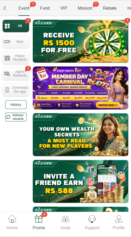 Z7 Game APK free download (Real Earning app in Pakistan ) 3 Z7.com events