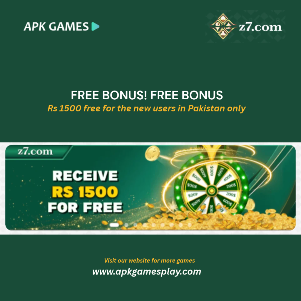 Z7 Game APK free download (Real Earning app in Pakistan ) 5 z7.com bonus